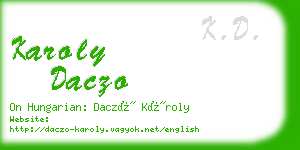 karoly daczo business card